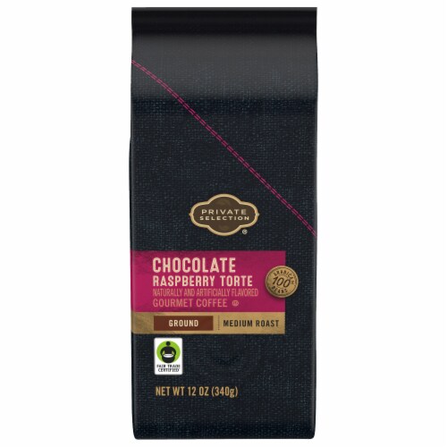 Private Selection® Fair Trade Chocolate Raspberry Torte Medium Roast Ground Coffee Perspective: front