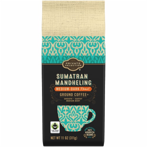 Private Selection® Fair Trade Sumatran Mandheling Medium-Dark Roast Ground Coffee Perspective: front
