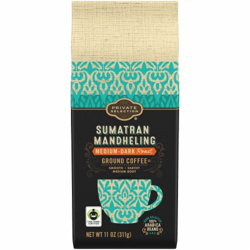 Private Selection® Fair Trade Sumatran Mandheling Medium-Dark Roast Ground Coffee Perspective: front