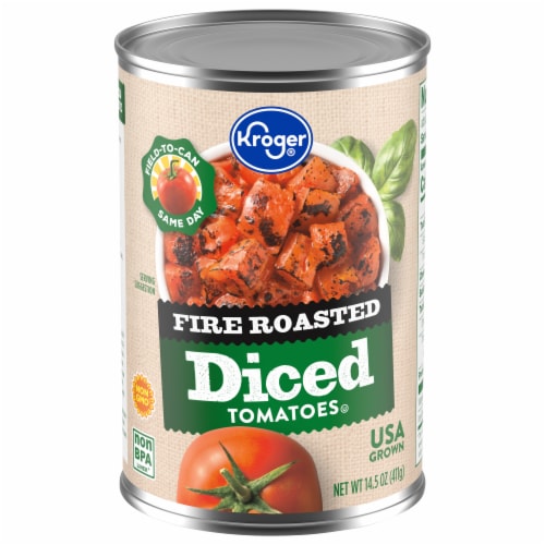 Kroger® Fired Roasted Diced Tomatoes Perspective: front