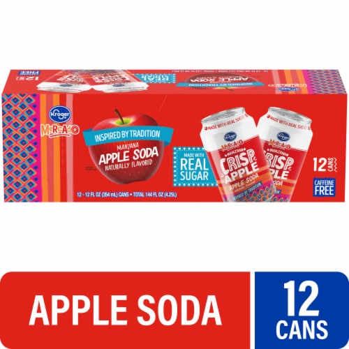 Kroger® Mercado Crisp Apple Soda Cans Perspective: front