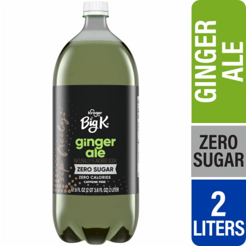 Big K® Ginger Ale Zero Sugar Soda Bottle Perspective: front