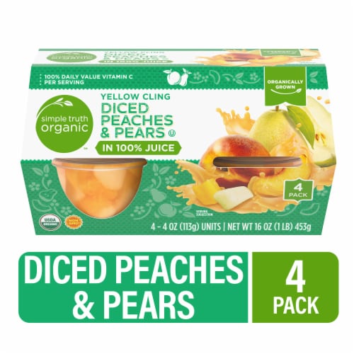 Simple Truth Organic™ Diced Peaches & Pears Perspective: front