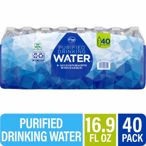 Meijer Purified Drinking Water Bottles 40 Pack, 16.9 oz