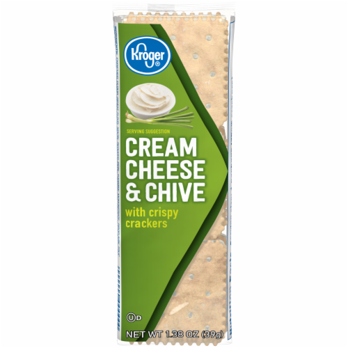 Kroger® Cream Cheese & Chives Sandwich Crackers Perspective: front