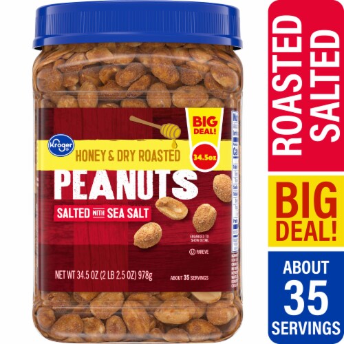 Kroger® Salted Honey & Dry Roasted Peanuts BIG DEAL! Perspective: front