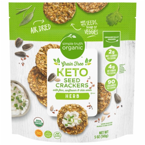 Simple Truth Organic™ Grain Free Keto Herb Seed Crackers Perspective: front
