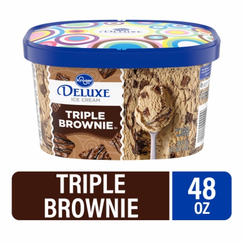 Kroger® Deluxe Triple Brownie Ice Cream Tub, 48 oz - Kroger