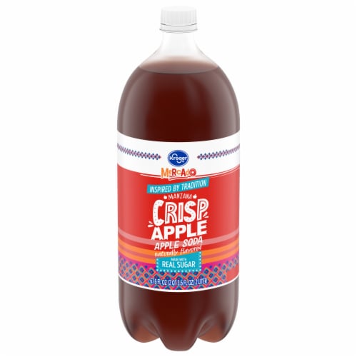 Kroger® Mercado Manzana Crisp Apple Soda Bottle Perspective: front