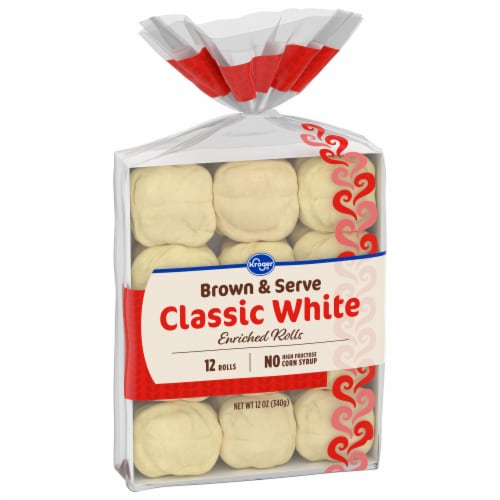 Kroger® Brown & Serve Classic White Enriched Rolls Perspective: front