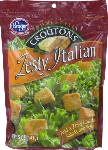 Kroger® Zesty Italian Croutons Perspective: front