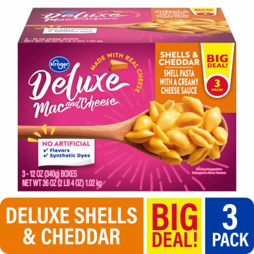 Kroger® Deluxe Shells and Cheddar Macaroni and Cheese BIG DEAL! Perspective: front