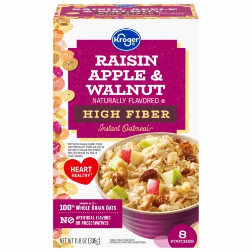 Kroger® Raisin Apple & Walnut Instant Oatmeal Perspective: front