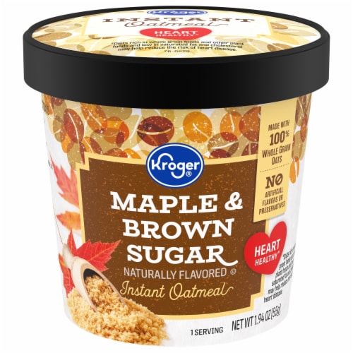 Kroger® Maple & Brown Sugar Instant Oatmeal Cup Perspective: front