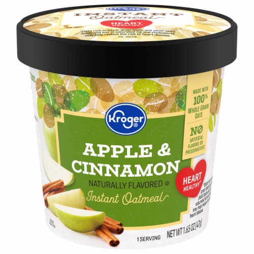 Kroger® Apple & Cinnamon Instant Oatmeal Cup Perspective: front