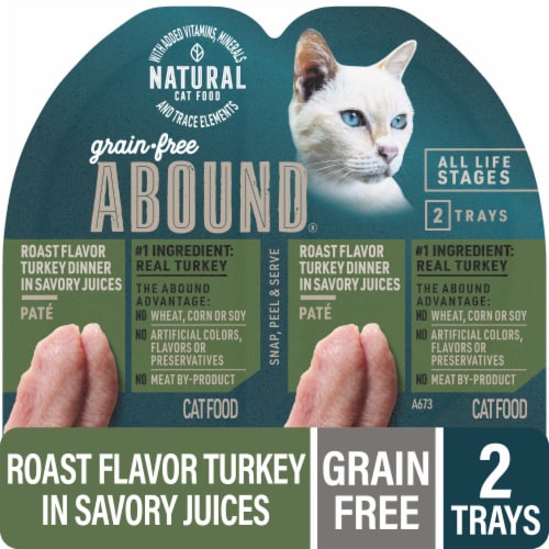 Abound® Grain Free Roast Turkey Dinner Pate Adult Wet Cat Food Cups