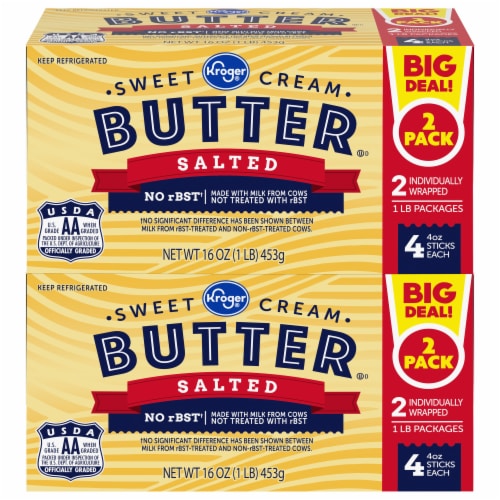 Kroger® Salted Sweet Cream Butter Sticks 2 Pack, 2 lb - Fry's Food