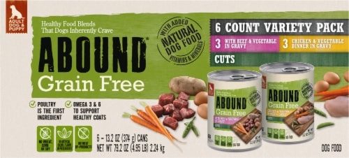 Abound® Beef and Chicken Grain Free Stew Dog Food, 6 ct / 13.2 oz - Kroger