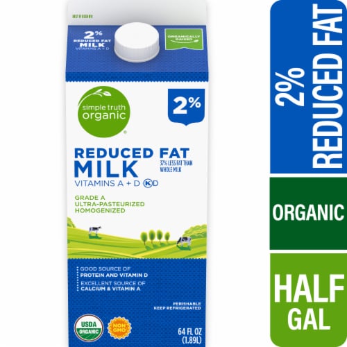 Simple Truth Organic 2% Reduced Fat Milk Perspective: front