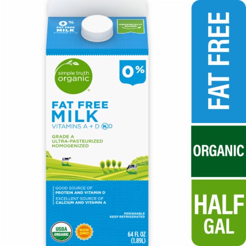 Simple Truth Organic® Fat Free Milk Perspective: front