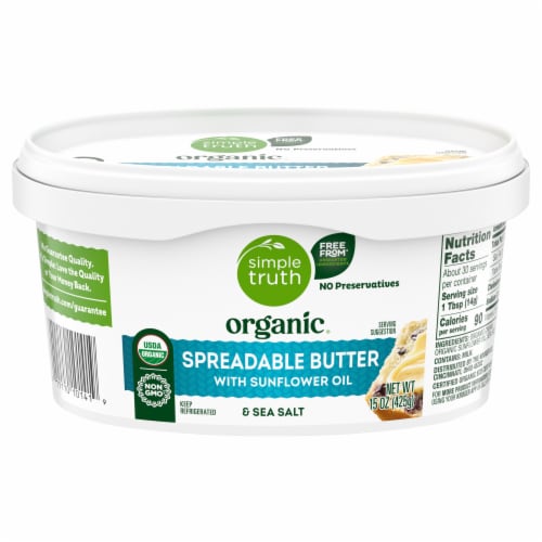Simple Truth® Organic with Sunflower Oil Spreadable Butter Perspective: front