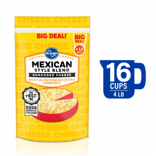 Kroger® Mexican Style Blend Shredded Cheese BIG DEAL! Perspective: front