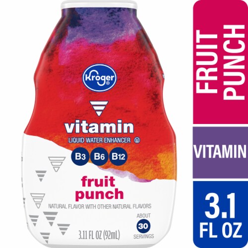 Kroger® Vitamin Fruit Punch Water Enhancer Bottle Perspective: front
