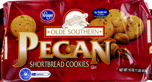 Kroger® Olde Southern Pecan Shortbread Cookies Perspective: front