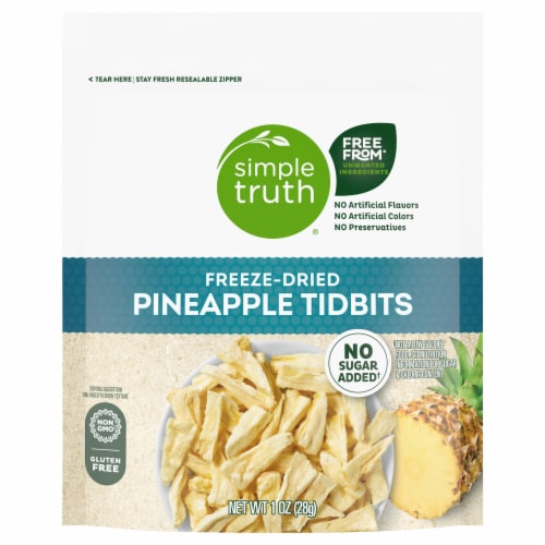 Simple Truth® Freeze Dried Pineapple Tidbits Perspective: front