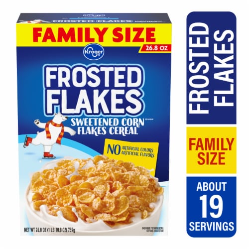 Sweet, Toasty frosted flakes of corn