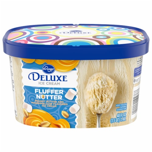 Kroger® Deluxe Fluffernutter Ice Cream Tub Perspective: front