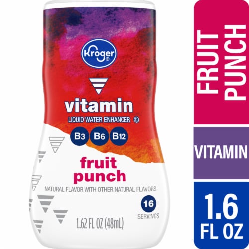 Kroger® Vitamin Liquid Fruit Punch Water Flavor Enhancer, 1.62 fl