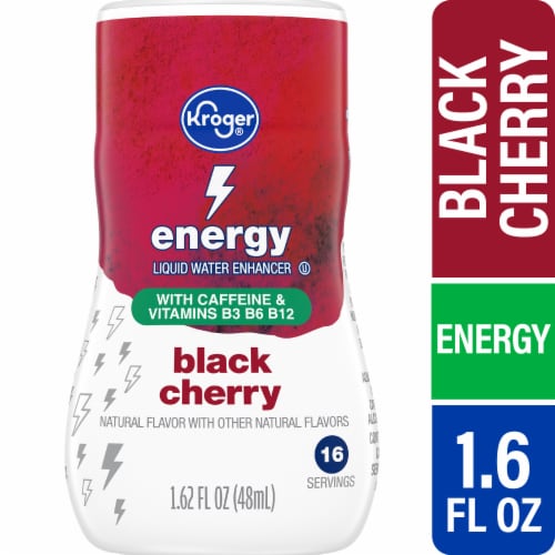 Kroger® Energy Black Cherry Liquid Water Enhancer Perspective: front
