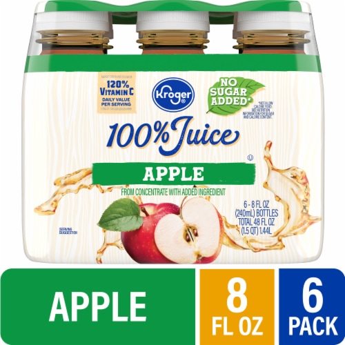 Kroger® No Sugar Added 100% Apple Juice Perspective: front