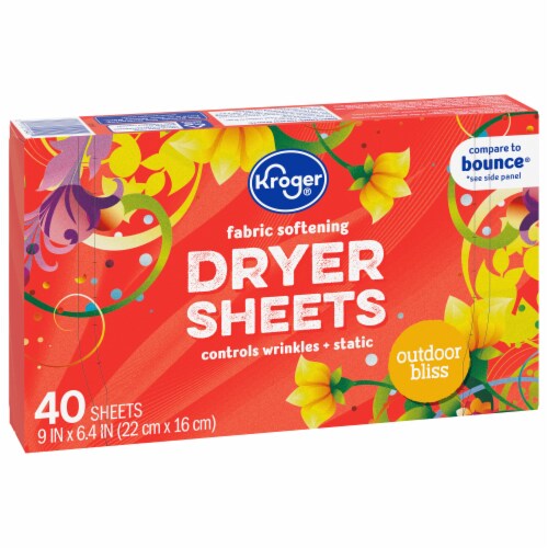 Kroger® Fabric Softening Outdoor Bliss Scent Dryer Sheets Perspective: front