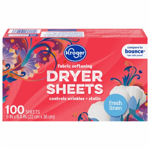 Kroger® Fabric Softening Fresh Linen Scent Dryer Sheets Perspective: front