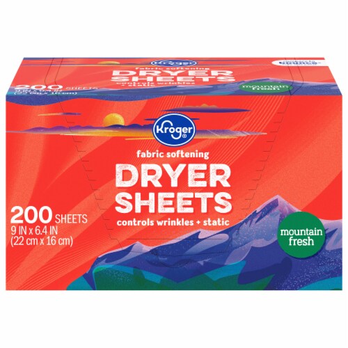 Kroger® Fabric Softening Fresh Mountain Scent Dryer Sheets Perspective: front