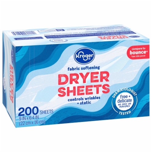 Kroger® Fabric Softening Free & Delicate Dryer Sheets Perspective: front