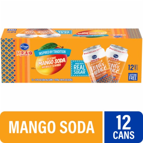 Kroger® Mercado Mango Soda Cans Perspective: front