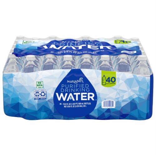 Mariano's® Purified Drinking Bottled Water Perspective: front