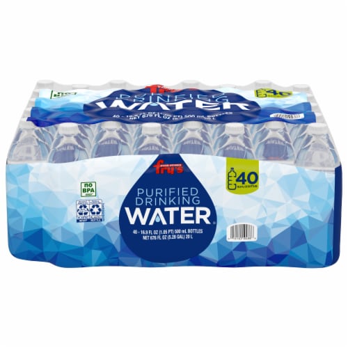 Fry's® Purified Drinking Bottled Water, 24 bottles / 16.9 fl oz - Fry's  Food Stores