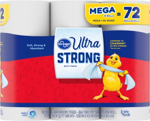 Kroger® Ultra Strong Mega Roll Toilet Paper Perspective: front