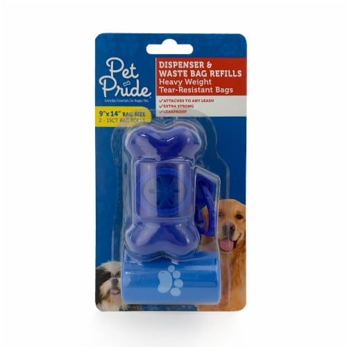 Pet Pride Heavy Weight Tear-Resistant Dispenser & Waste Bag Refills Perspective: front