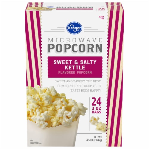Kroger® Sweet & Salty Kettle Microwave Popcorn Perspective: front