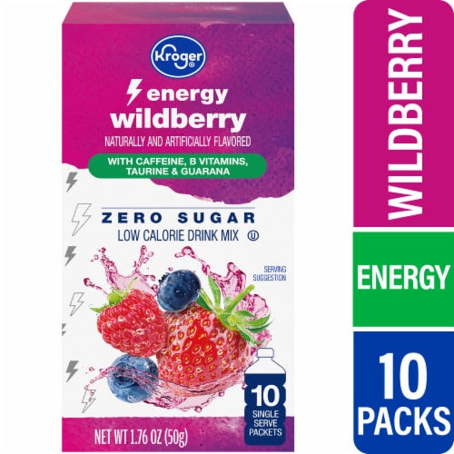Kroger® Energy Sugar Free Wildberry Drink Mix Perspective: front
