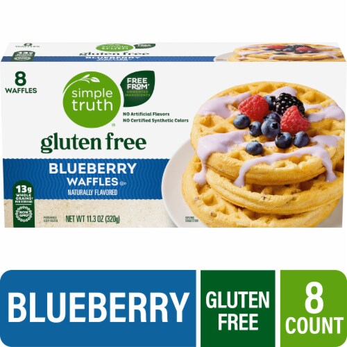 Simple Truth® Gluten Free Blueberry Waffles Perspective: front
