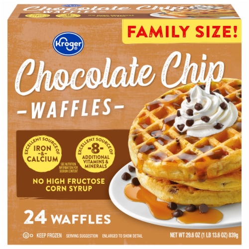Kroger Chocolate Chip Waffles Perspective: front