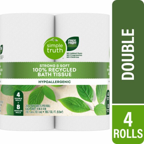 Simple Truth® Toilet Paper 100% Recycled Double Roll Perspective: front