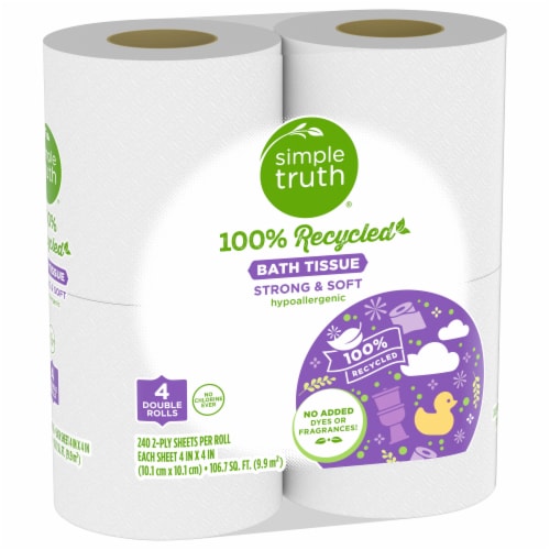 Simple Truth® Toilet Paper 100% Recycled Double Roll Perspective: front