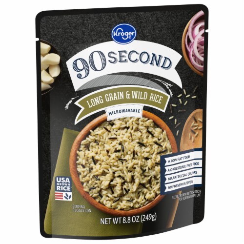 Kroger® 90 Second Microwavable Long Grain & Wild Rice Perspective: front